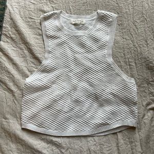 White high neck crop top